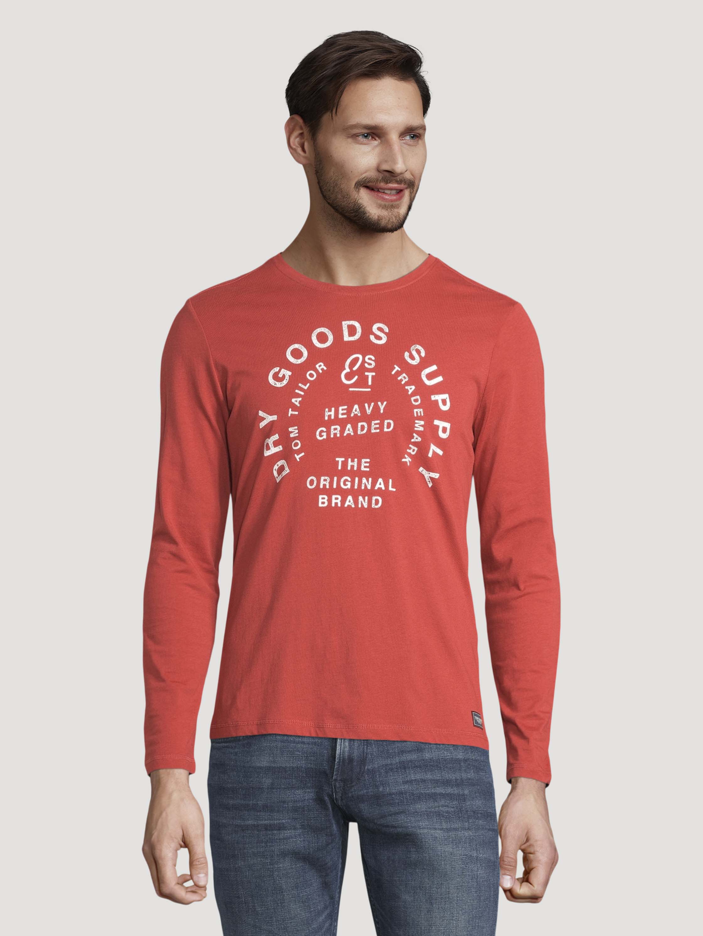 

Лонгслив мужской 1029299 TOM TAILOR красный XL, 1029299