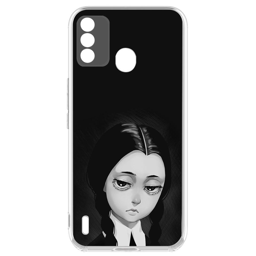 

Чехол-накладка Krutoff Clear Case Уэнсдей Аддамс - Рисованная Уэнсдей для ITEL A48, Прозрачный