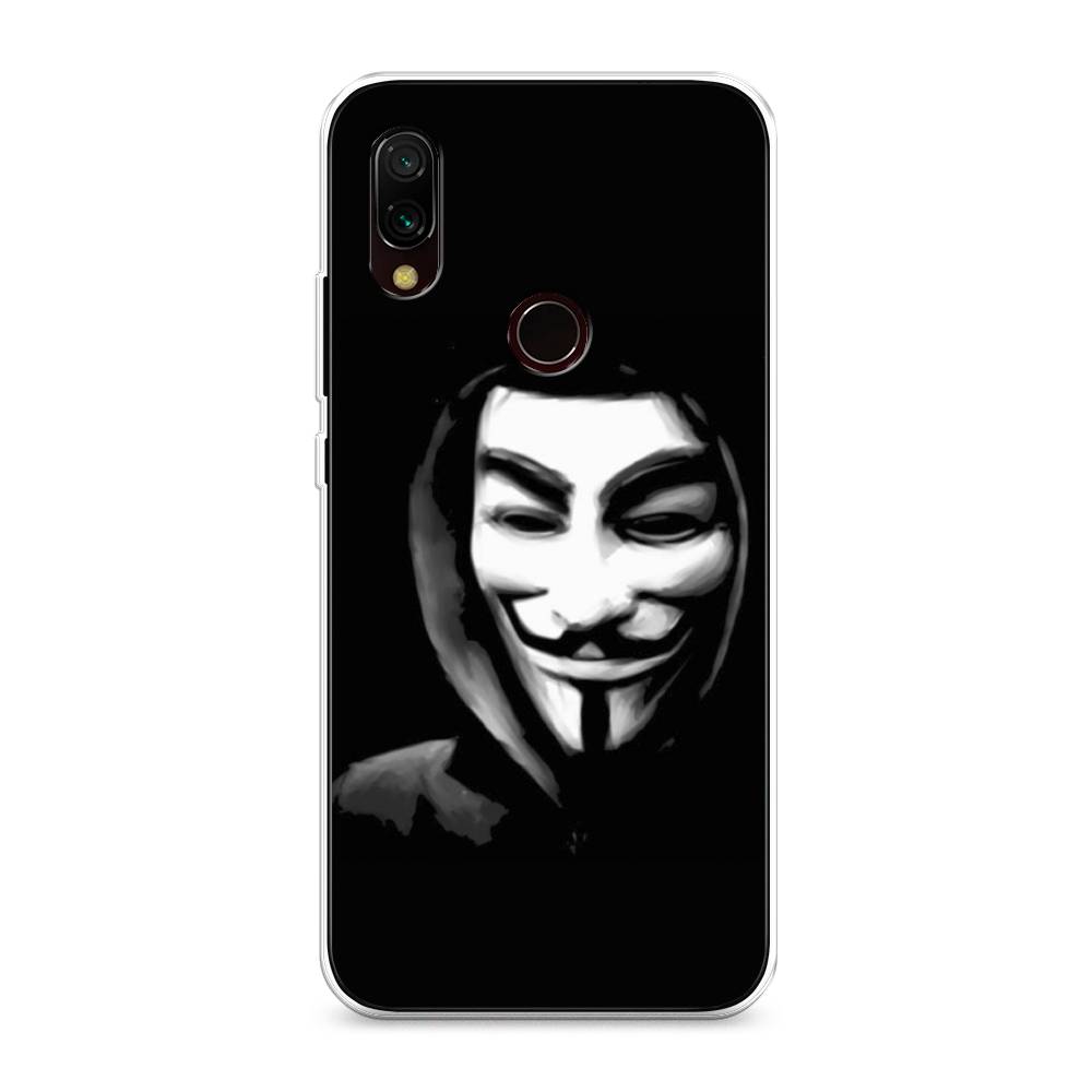 

Чехол Awog на Xiaomi Redmi 7 "Анонимус", Разноцветный, 35050-5