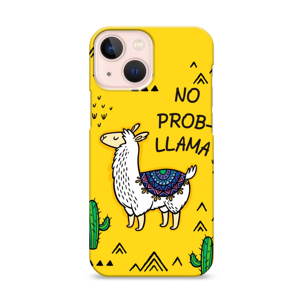 

Пластиковый чехол "No probLLama" на Apple iPhone 13 mini, 14120-1