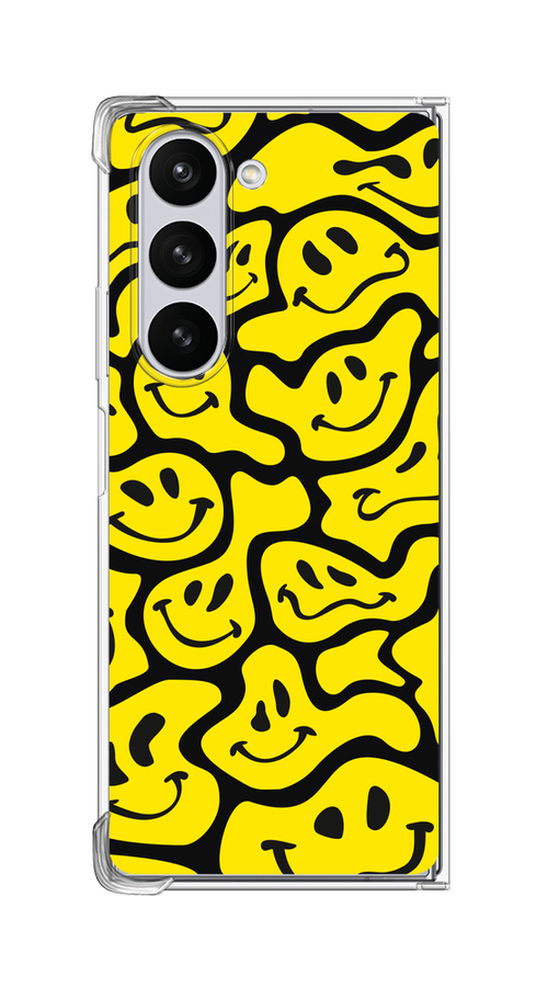 

Чехол на Samsung Galaxy Z Fold 6 "Расплывчатые смайлики желтые", Черный;желтый, 2109850-1