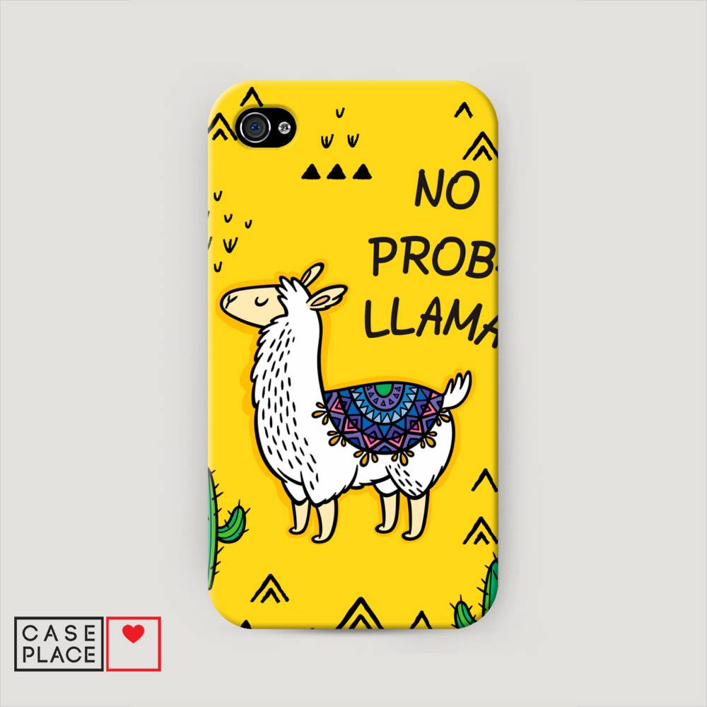 

Пластиковый чехол "No probLLama" на Apple iPhone 4, 10120-1