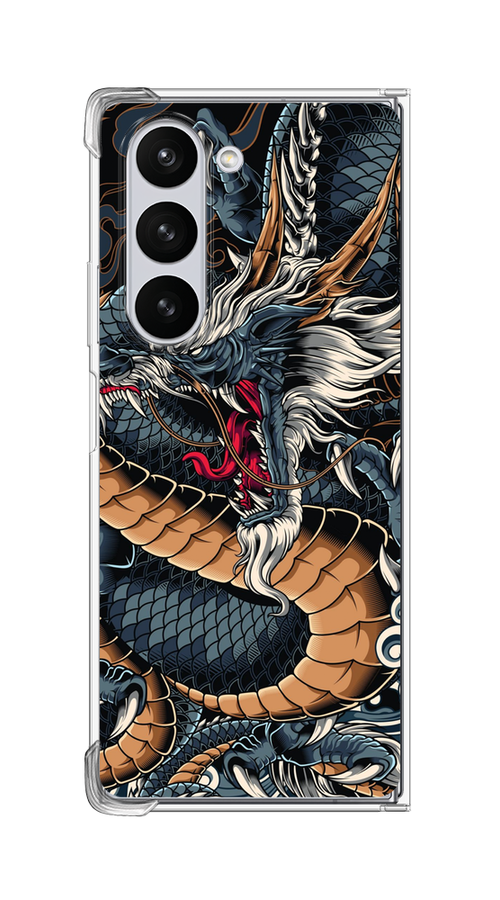 

Чехол на Samsung Galaxy Z Fold 6 "Japanese Dragon", Коричневый;черный;синий, 2109850-1