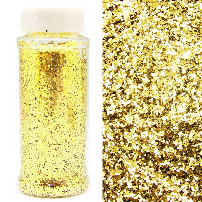 Конфетти-шестиугольники Волна веселья Яркое золото 0,1 см, 90 г