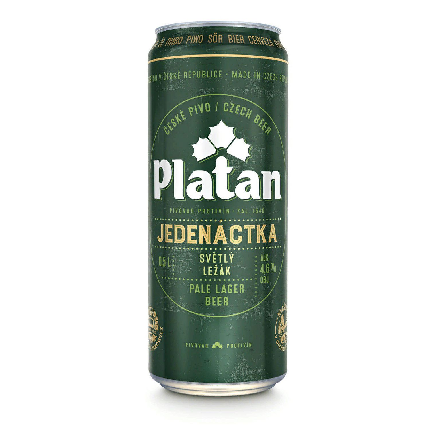 

Пиво Platan Jedenactka 11 светлое фильтрованное пастеризованное 4,6% 0,5 л