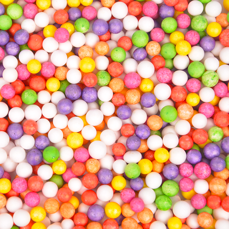 Шарики пенопласт Волна веселья Ассорти 6-8 мм, 10 г