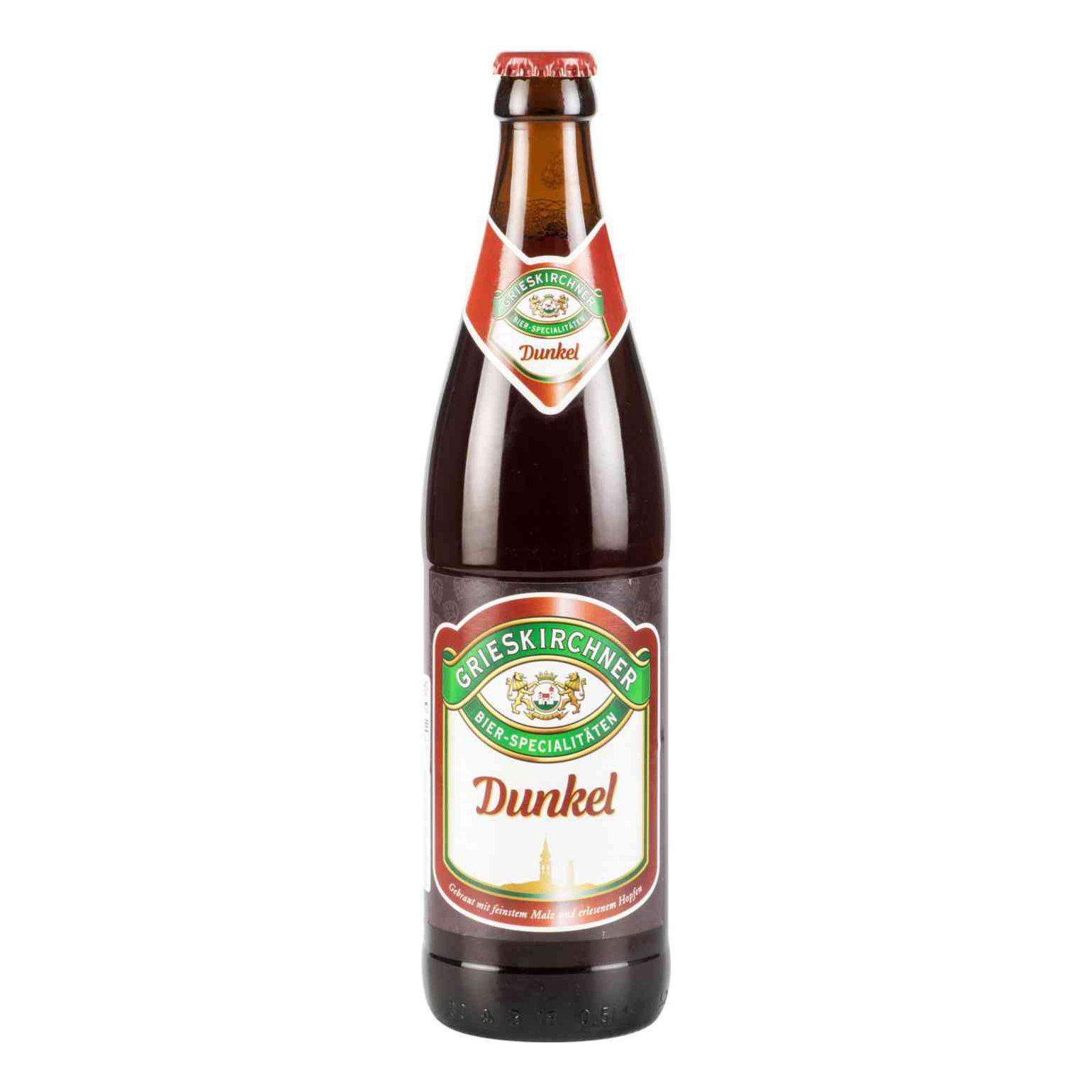Пиво Grieskirchner Dunkel темное фильтрованное пастеризованное 5% 500 мл