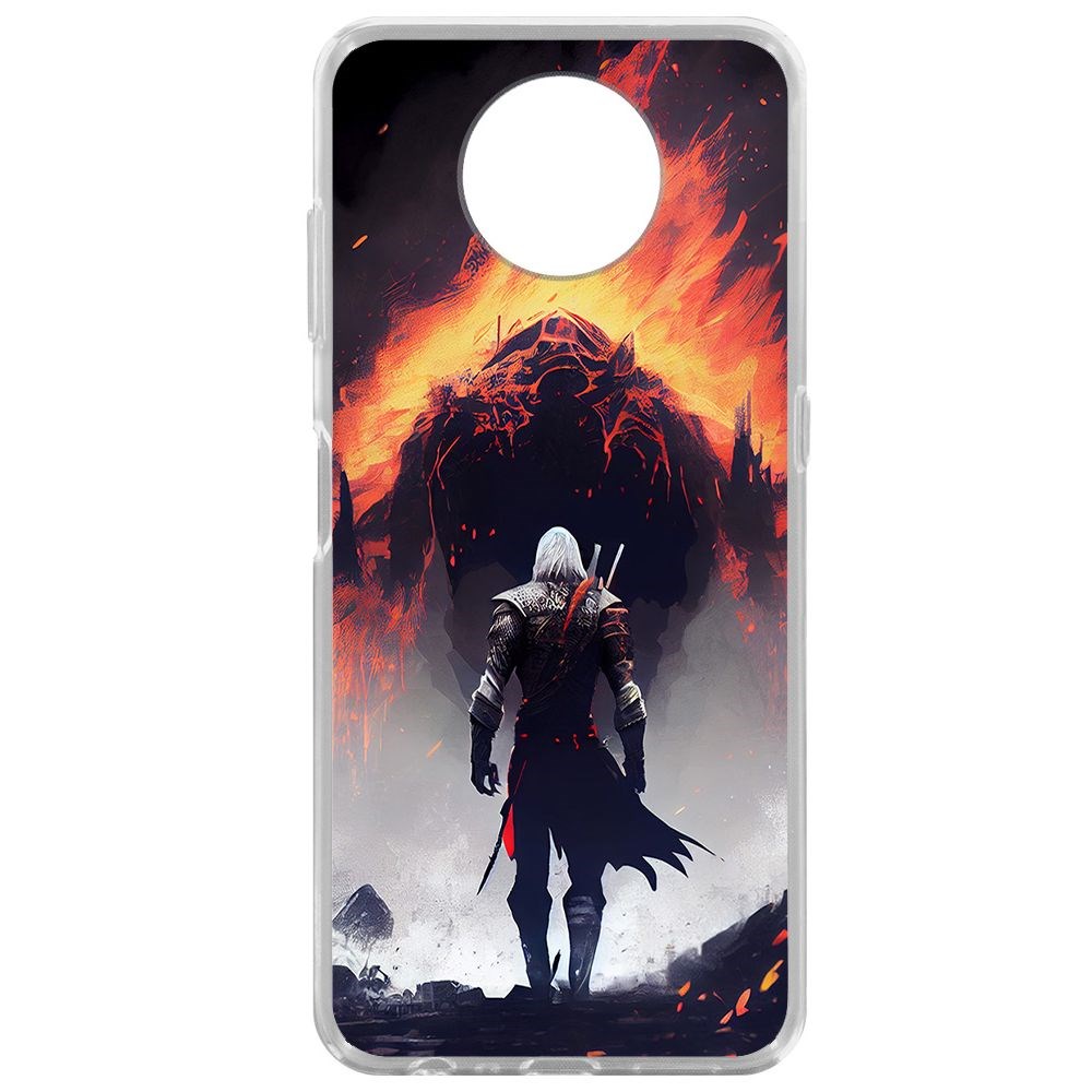 

Чехол-накладка Krutoff Clear Case Ведьмак. Геральт для Nokia G10, Прозрачный