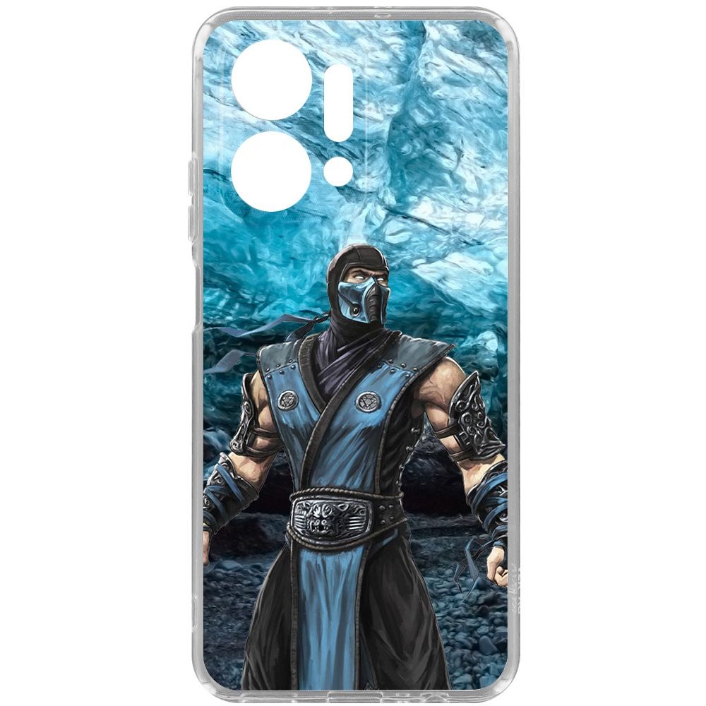 

Чехол-накладка Krutoff Clear Case Мортал Комбат. Саб Зиро для Honor X7a, Прозрачный