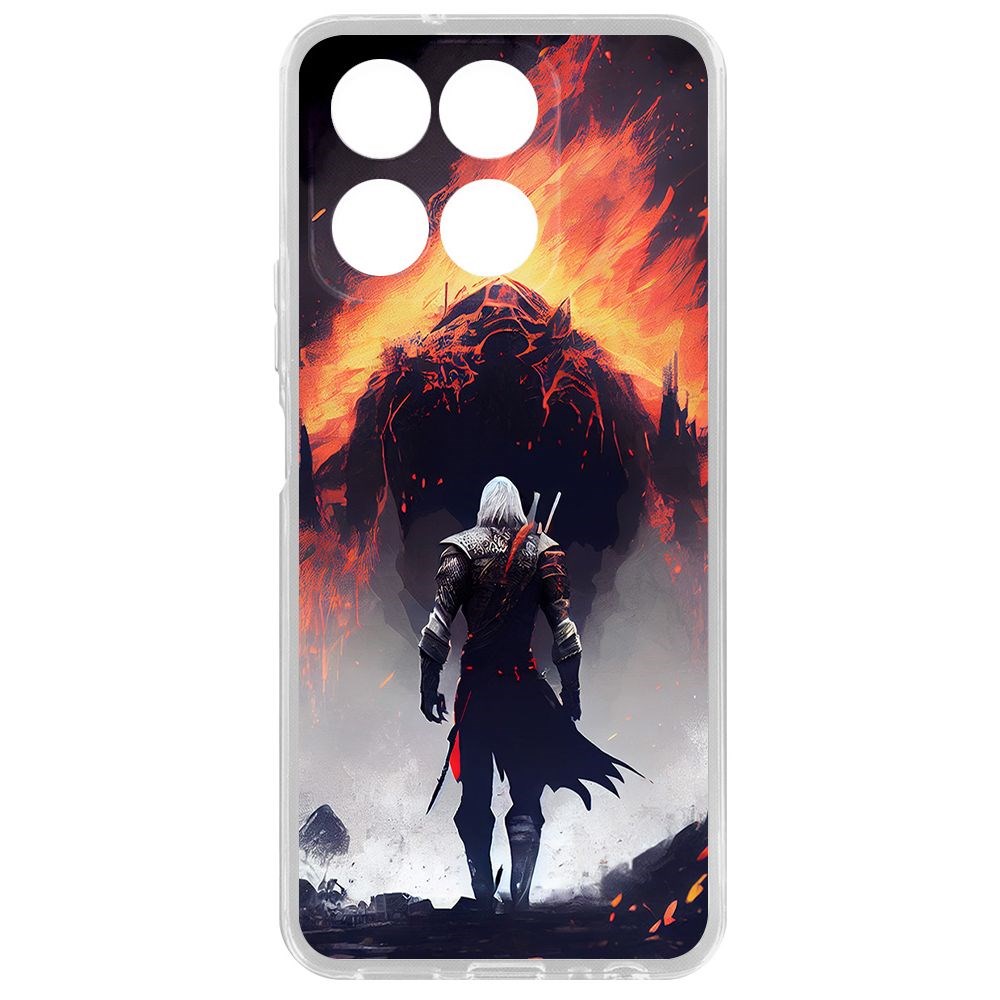 

Чехол-накладка Krutoff Clear Case Ведьмак. Геральт для Honor X8a, Прозрачный
