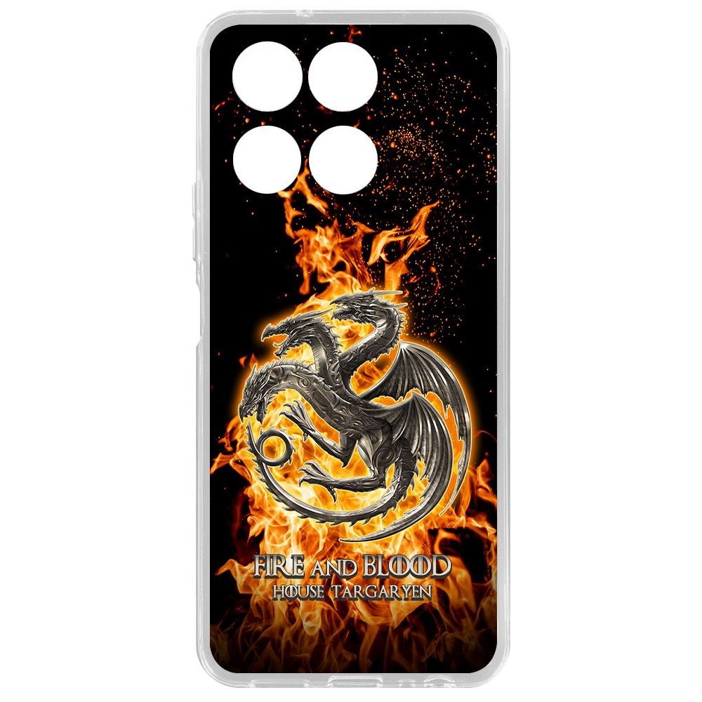 

Чехол-накладка Krutoff Clear Case Игра Престолов Дом Таргариен для Honor X8a, Прозрачный