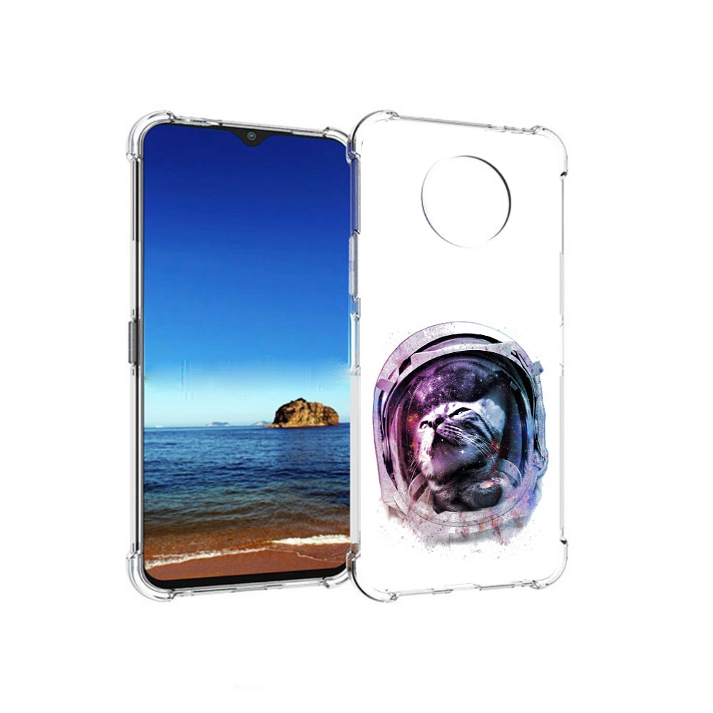 

Чехол MyPads Tocco для Nokia G50 кот в шлеме (PT227056.116.396), Прозрачный, Tocco