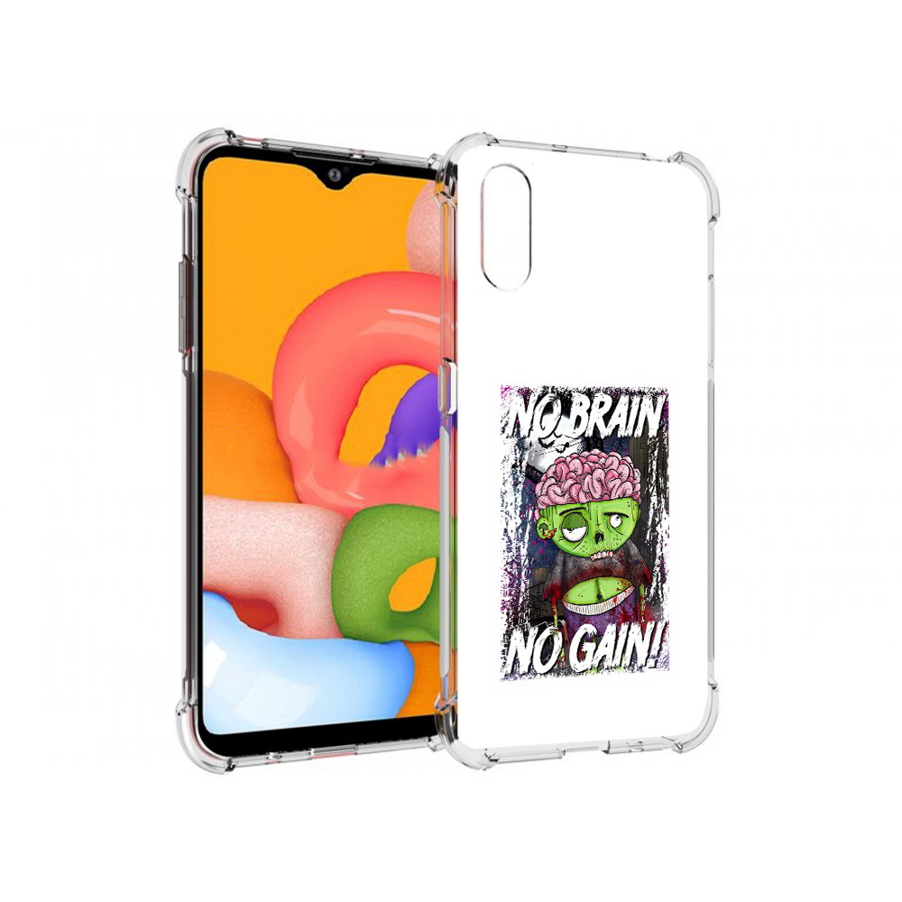 

Чехол MyPads Tocco для Samsung Galaxy A01 глупый зомби (PT144711.509.289), Прозрачный, Tocco