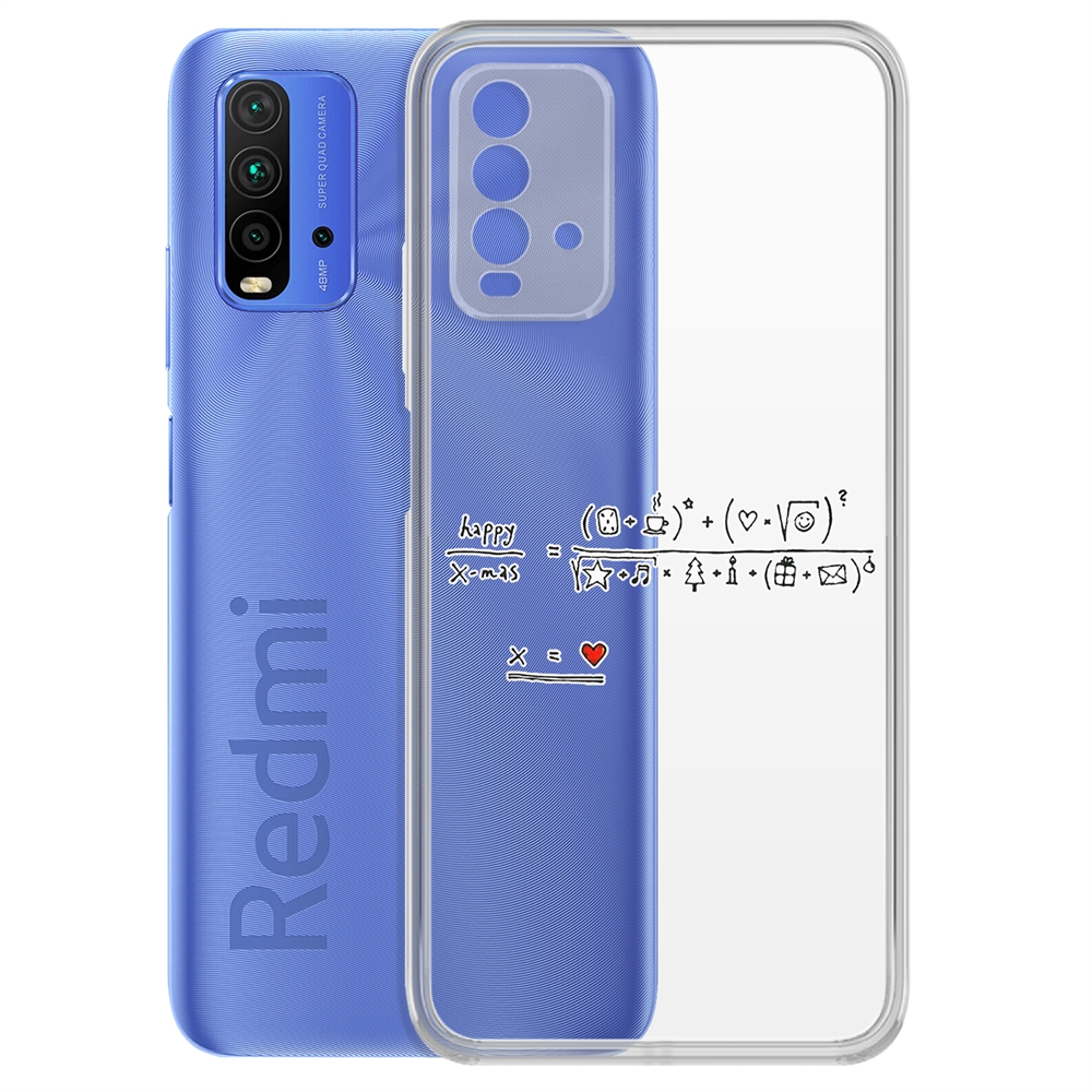 

Чехол-накладка Krutoff Clear Case Праздничная формула для Xiaomi Redmi 9T, Прозрачный