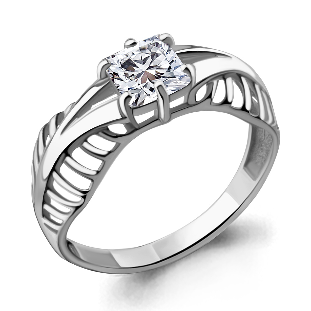 

Кольцо из серебра с фианитом р. 19 Aquamarine 64654_925_р, 64654_925_р