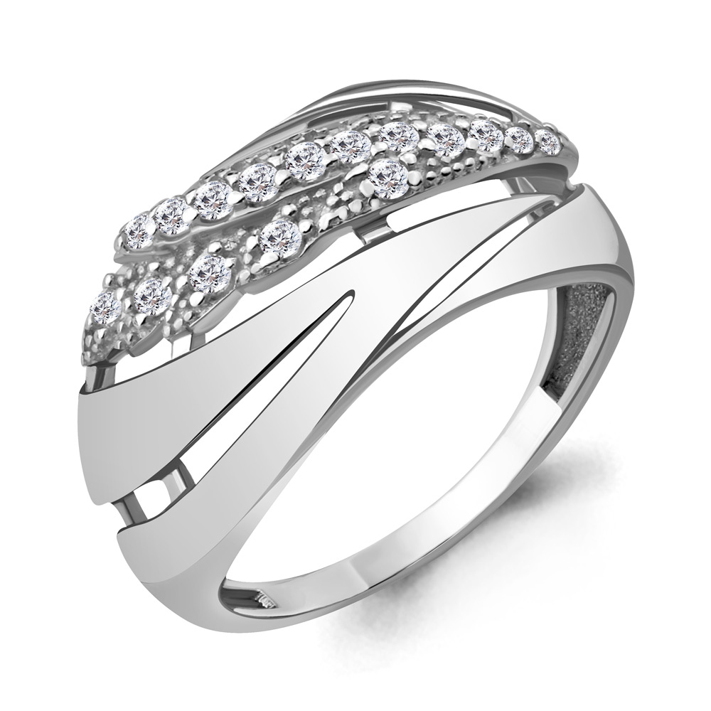 

Кольцо из серебра с фианитом р. 17,5 Aquamarine 64692А_925_р, 64692А_925_р
