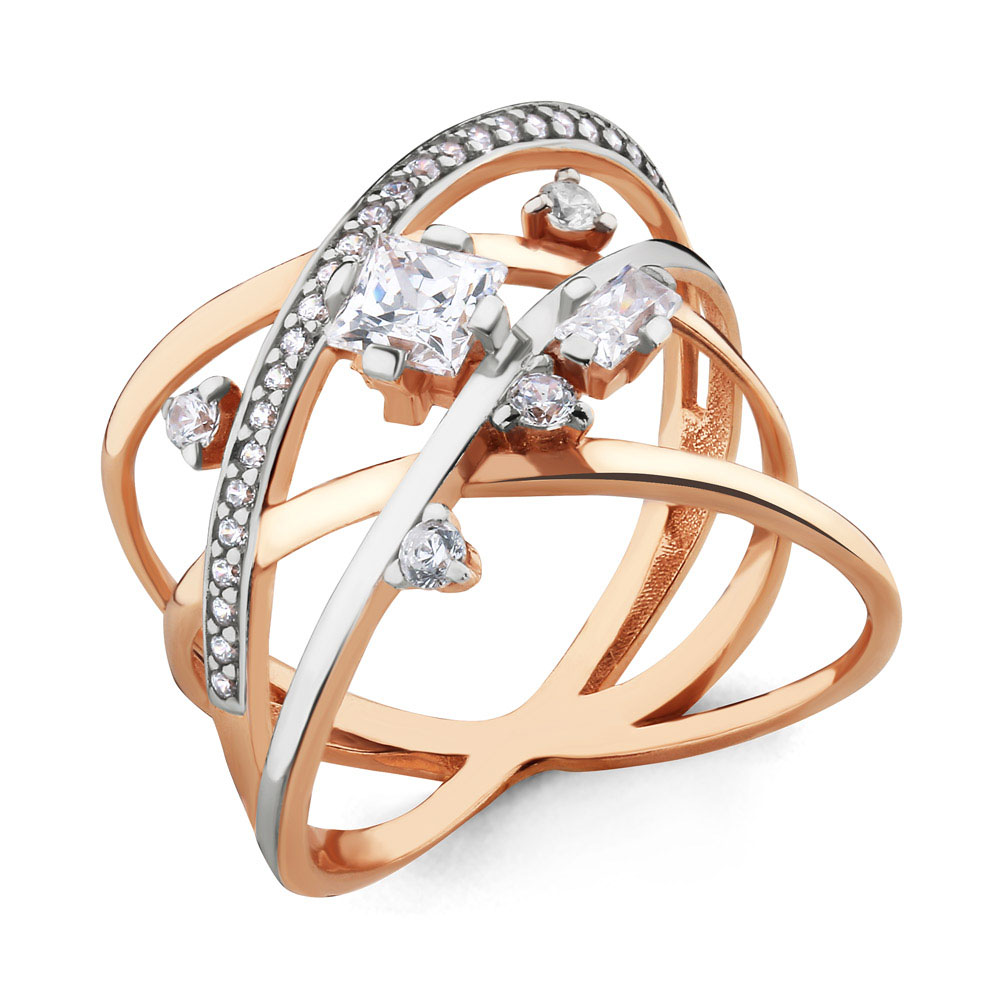 

Кольцо из серебра с фианитом р. 16,5 Aquamarine 64716А_925_з, 64716А_925_з
