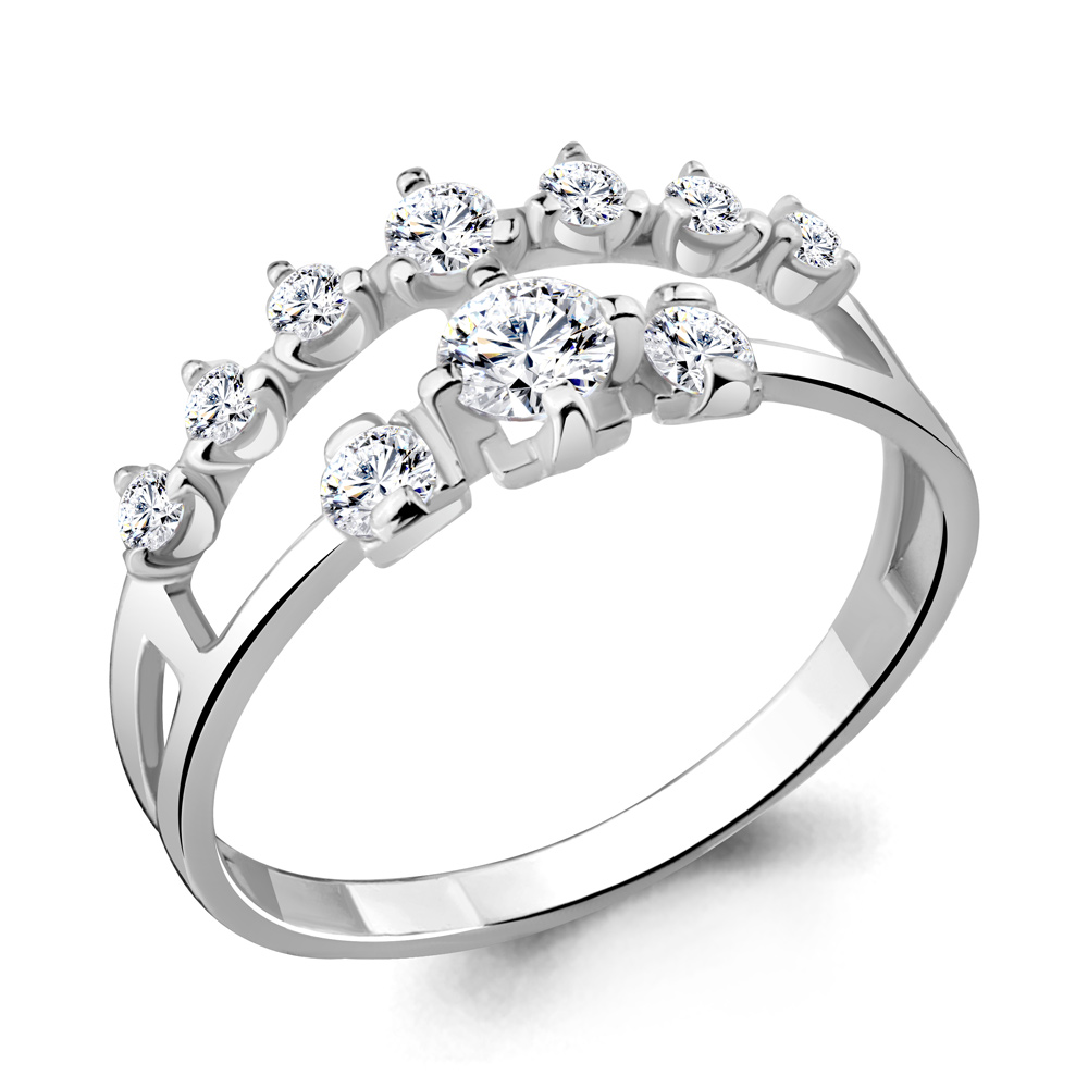 

Кольцо из серебра с фианитом р. 16,5 Aquamarine 64730А_925_р, 64730А_925_р