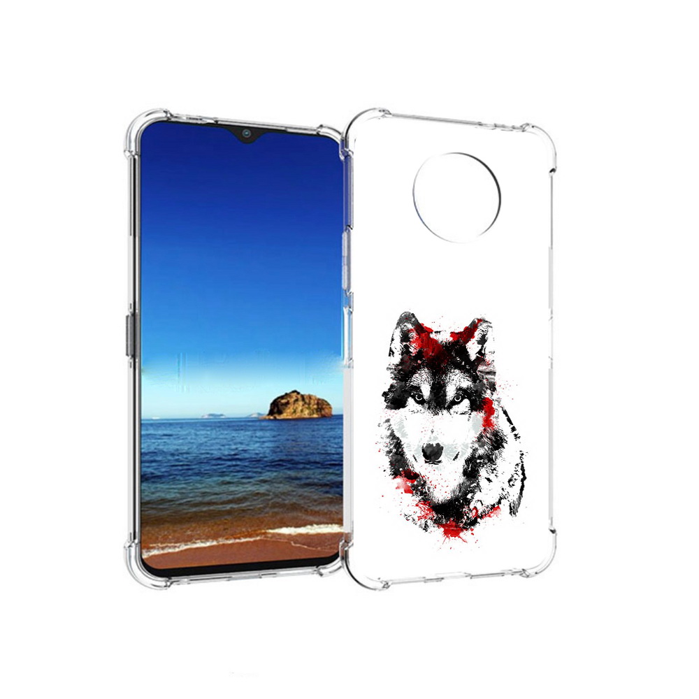 

Чехол MyPads Tocco для Nokia G50 кровавый волк (PT227056.116.416), Прозрачный, Tocco