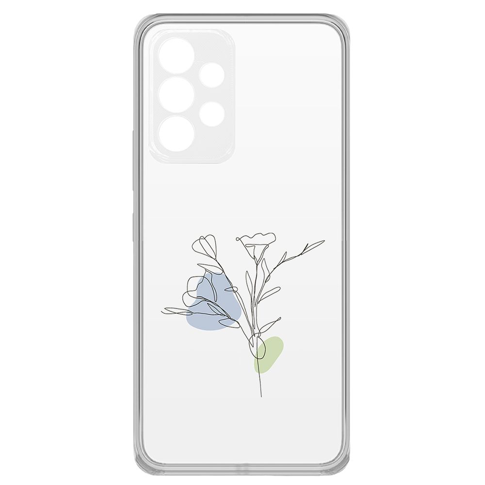 

Чехол-накладка Krutoff Clear Case Эустома для Samsung Galaxy A33 5G (A336), Прозрачный