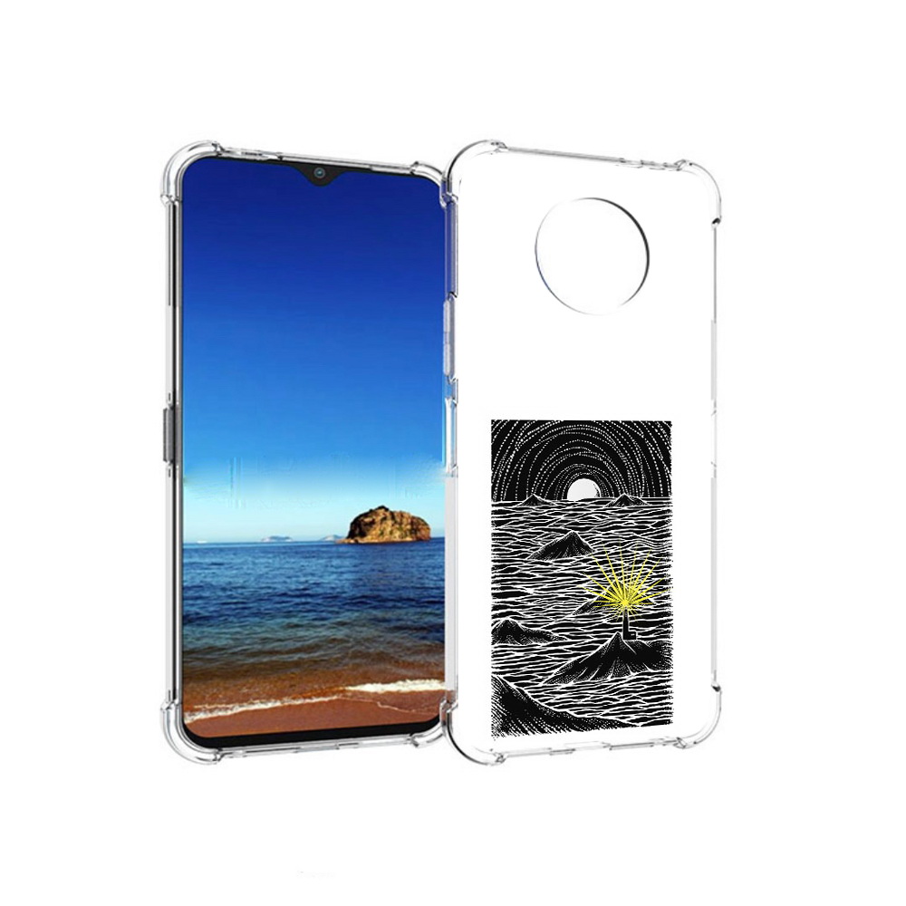 

Чехол MyPads Tocco для Nokia G50 маяк в черно белом море (PT227056.116.460), Прозрачный, Tocco