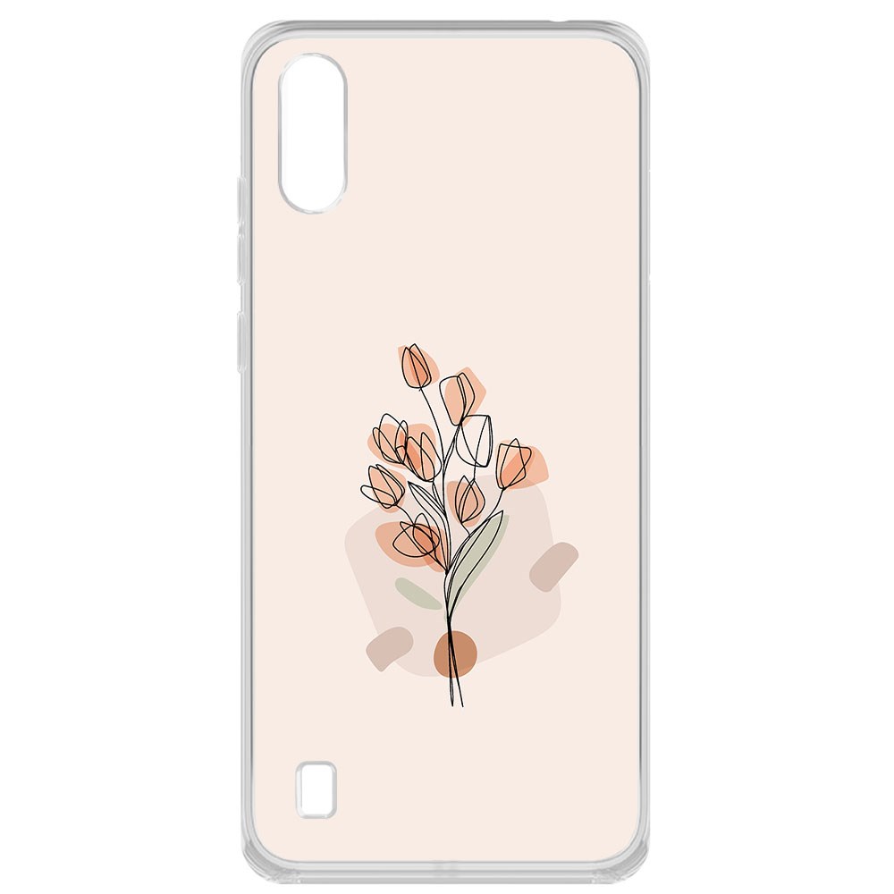 

Чехол-накладка Krutoff Clear Case Букет тюльпанов для ZTE Blade A51 Lite