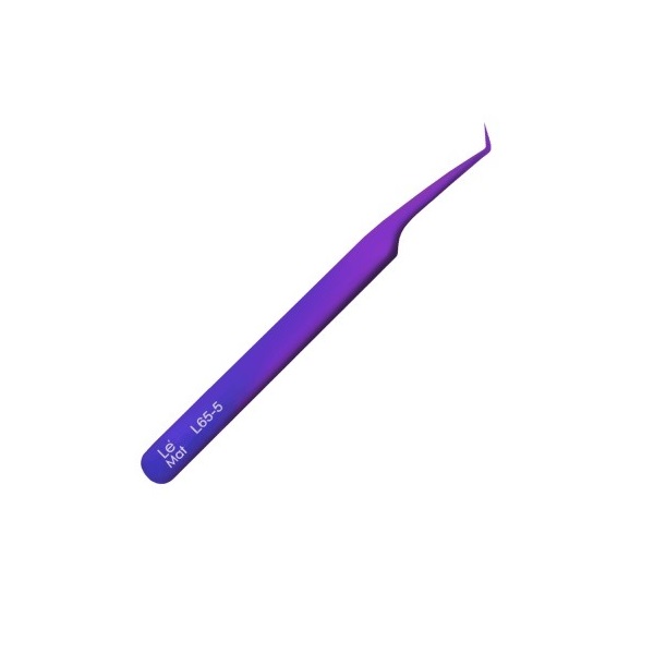 Пинцет профессиональный Le Maitre Expert BLUE-PURPLE L 65-5