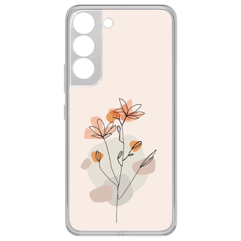 

Чехол-накладка Krutoff Clear Case Ромашки для Samsung Galaxy S22, Прозрачный
