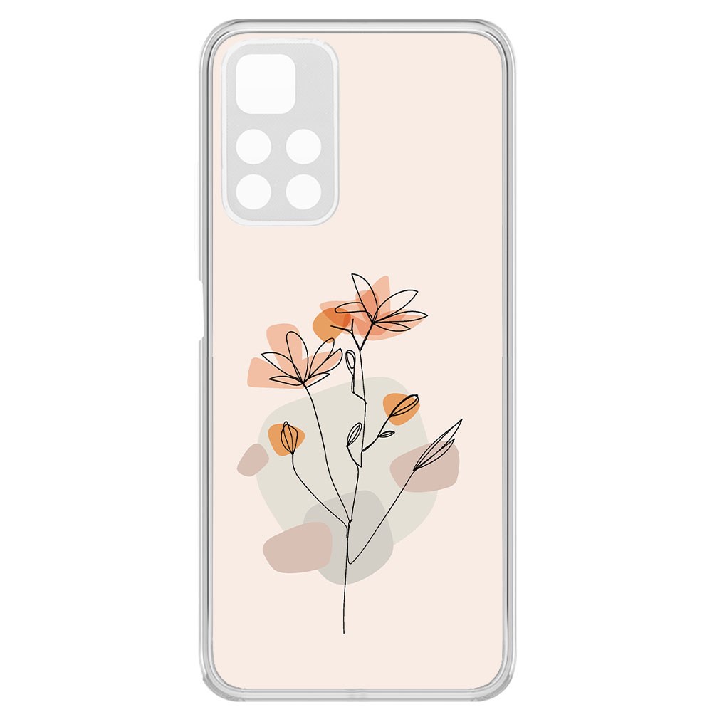 фото Чехол-накладка krutoff clear case ромашки для poco m4 pro