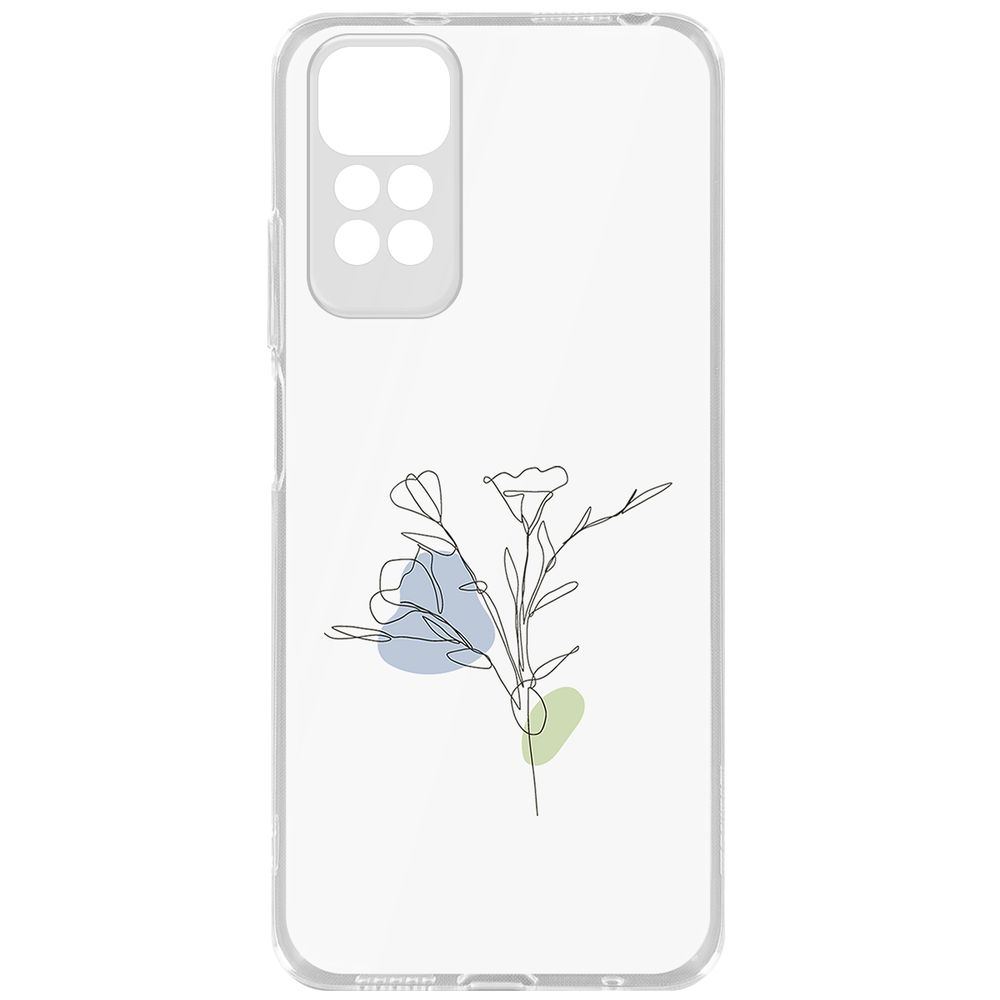

Чехол-накладка Krutoff Clear Case Эустома для Poco M4 Pro, Прозрачный