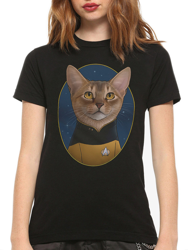 

Футболка женская DreamShirts Studio Котик Капитан Кирк / Звездный Путь /Стар Трек черная L, Черный, Котик Капитан Кирк / Звездный Путь / Стар Трек / Star Trek