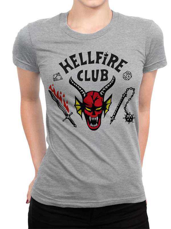 

Футболка женская DreamShirts Studio Hellfire Club / Stranger Things серая XS, Серый, Hellfire Club / Клуб Адского пламени / Очень Странные Дела / Stranger Things