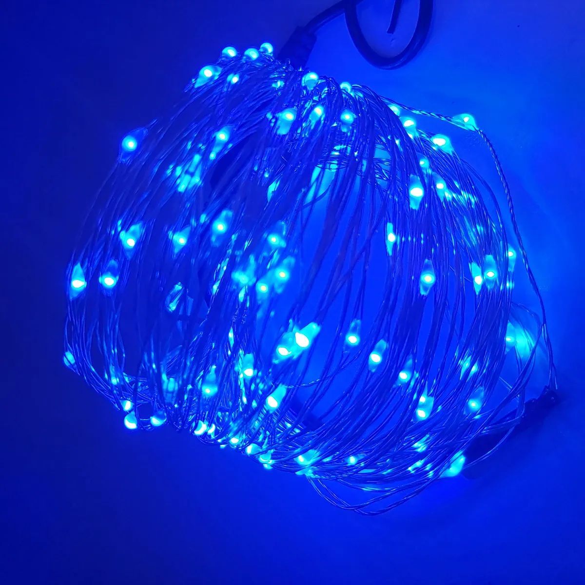 фото Новогодняя гирлянда led леска 200l 9333 20м синяя