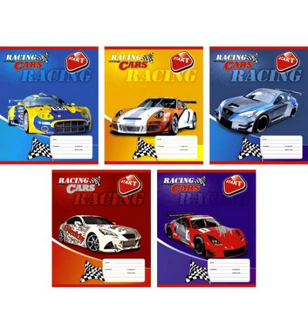 

Тетрадь школьная А5 24л линейка Unnika Большие гонки