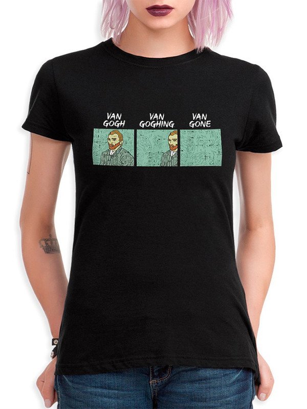 

Футболка женская DreamShirts Studio Винсент ван Гог / Ван Гог ушел черная XL, Черный, Винсент ван Гог / Ван Гог ушел