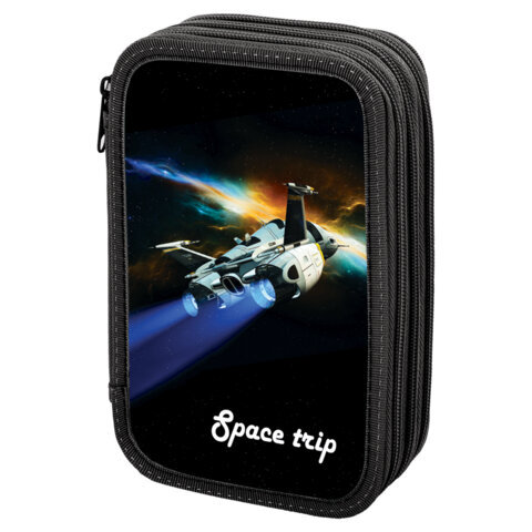 

Пенал Пифагор Space trip, 270895, 3 отделение, ламинированный картон, 19х11 см