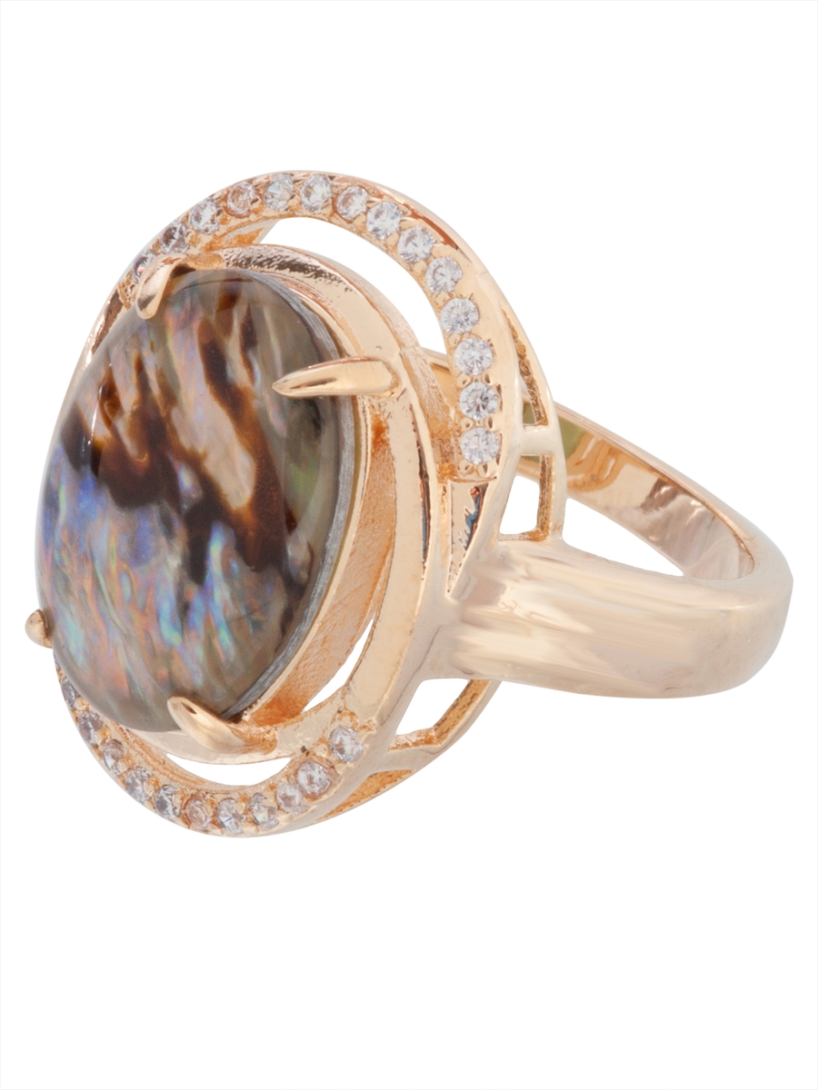 

Кольцо из бижутерного сплава р. 18 Lotus Jewelry 3043R-22AS, раковина/циркон, 3043R-22AS