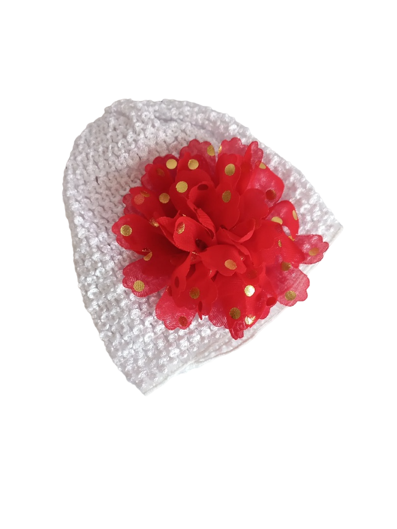 Шапка для девочек Valexa VALEXA с красным цветком цв. красный р. 39