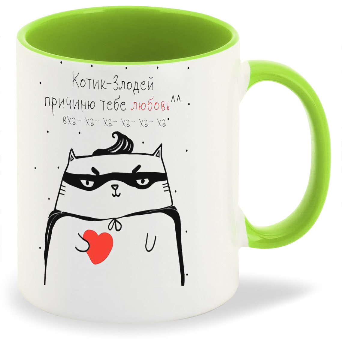 

Кружка CoolPodarok Котик злодей, Котик злодей
