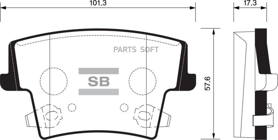 

Тормозные колодки Sangsin brake задние SP1508