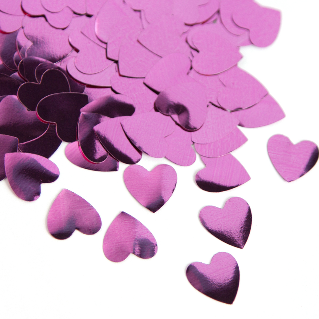 Конфетти фольга Волна веселья Сердце Розовый 1 см, 50 г