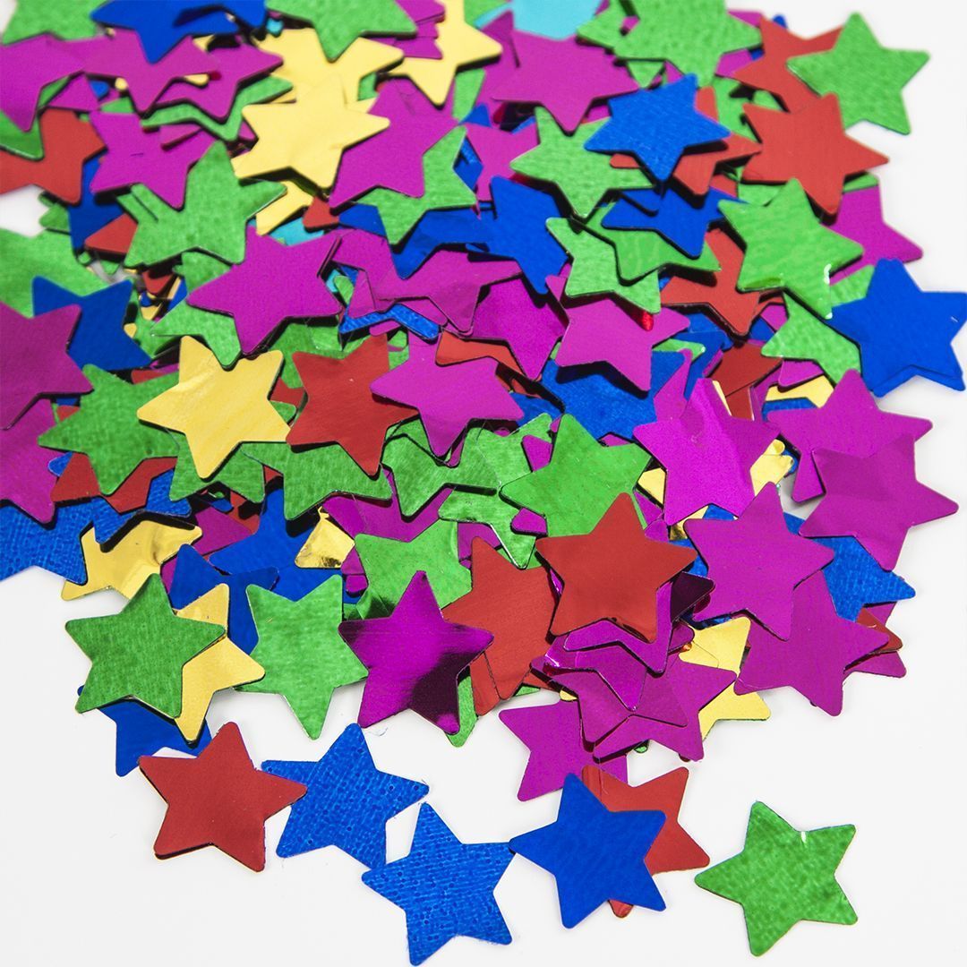 Конфетти фольга Волна веселья Звезда Ассорти 1 см, 50 г