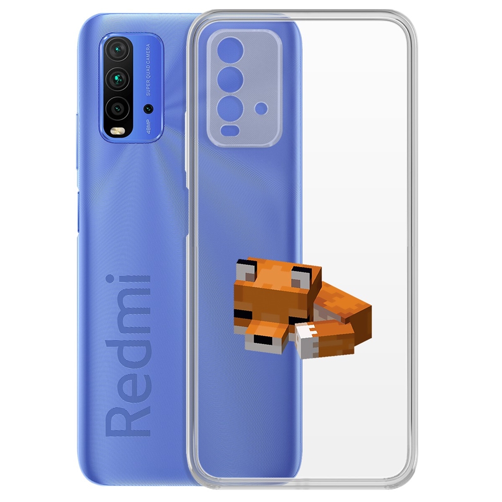 

Чехол-накладка Krutoff Clear Case Minecraft-Спящий Лисенок для Xiaomi Redmi 9T, Прозрачный