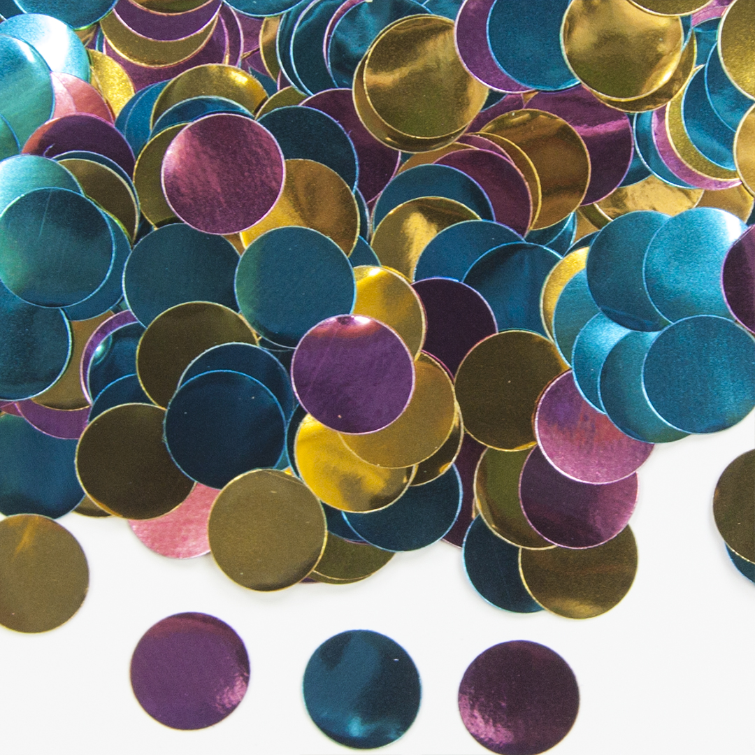 Конфетти фольга Волна веселья Круг Праздничный микс 1 см, 50 г