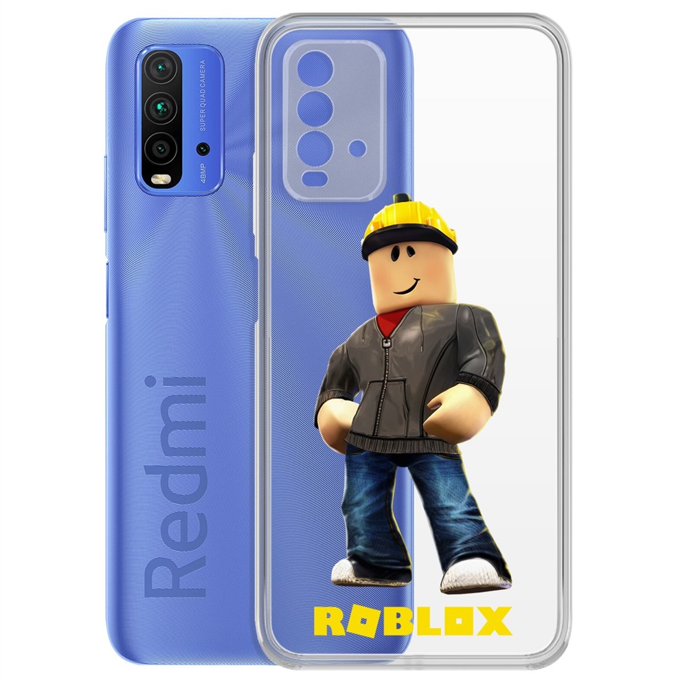 

Чехол-накладка Krutoff Clear Case Roblox-Строитель для Xiaomi Redmi 9T, Прозрачный