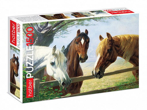 

ПАЗЛЫ-ИГРА 1500 элементов А2ф 670х480мм -Прекрасные лошади-