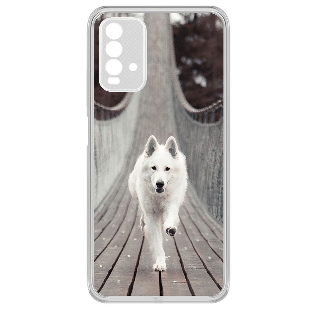 

Чехол-накладка Krutoff Clear Case Пес на мосту для Xiaomi Redmi 9T, Прозрачный