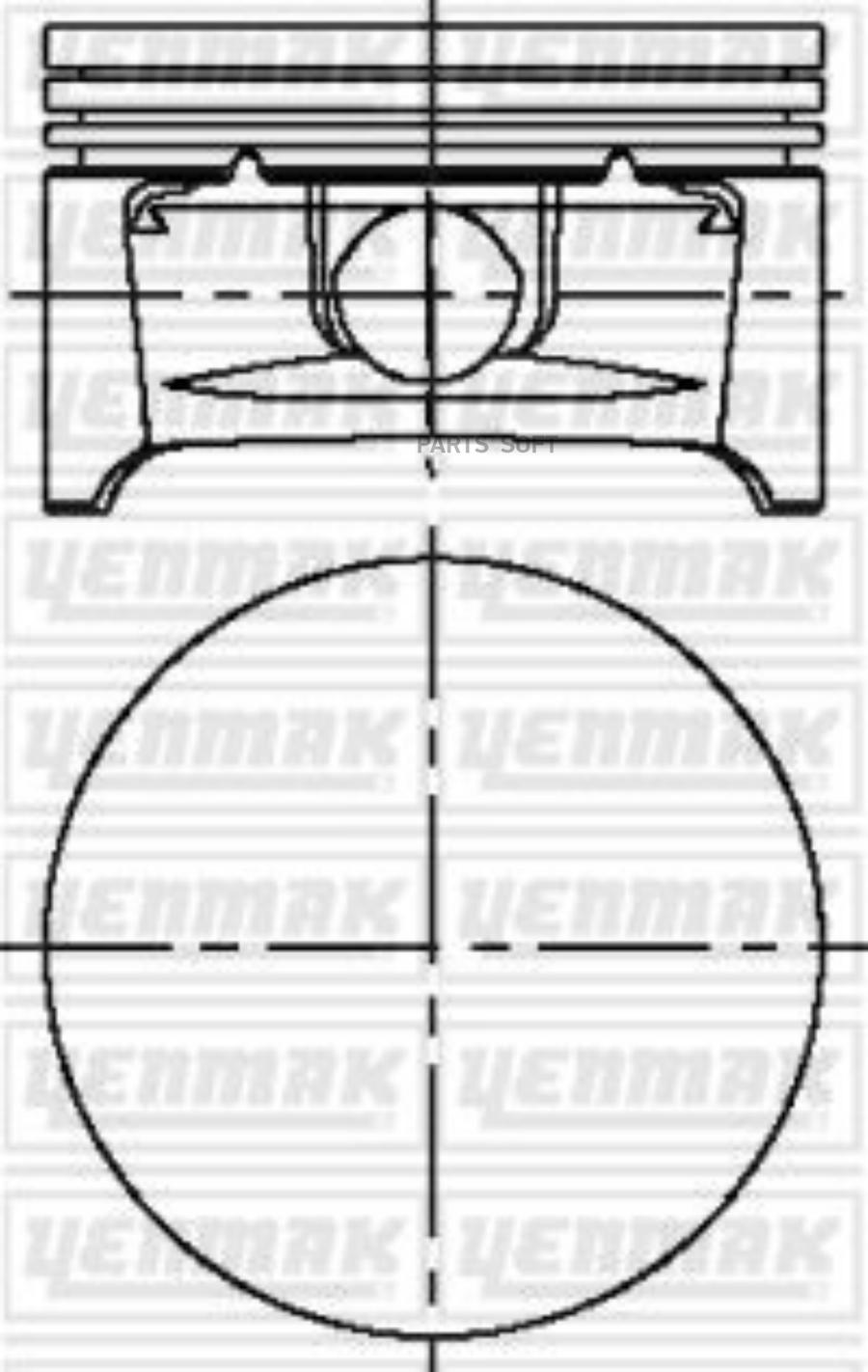 

Поршень ДВС с кольцами YENMAK Opel Astra; Meriva 1.6 16V X16XEP; 1.2x1.2x2 std 00-, YENMAK 31-04216-000