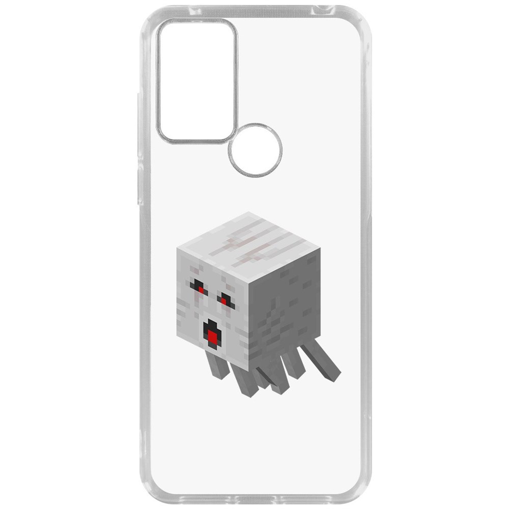 

Чехол-накладка Krutoff Clear Case Minecraft-Гаст для TCL 30E, Прозрачный