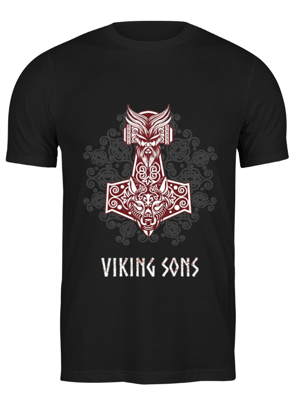 

Футболка мужская Printio Футболка "viking sons" черная 3XL, Футболка "viking sons"